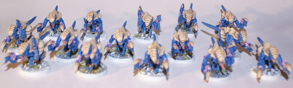 Tyranids, Fifteen Spinegaunts, because I left one in the box when taking the picture