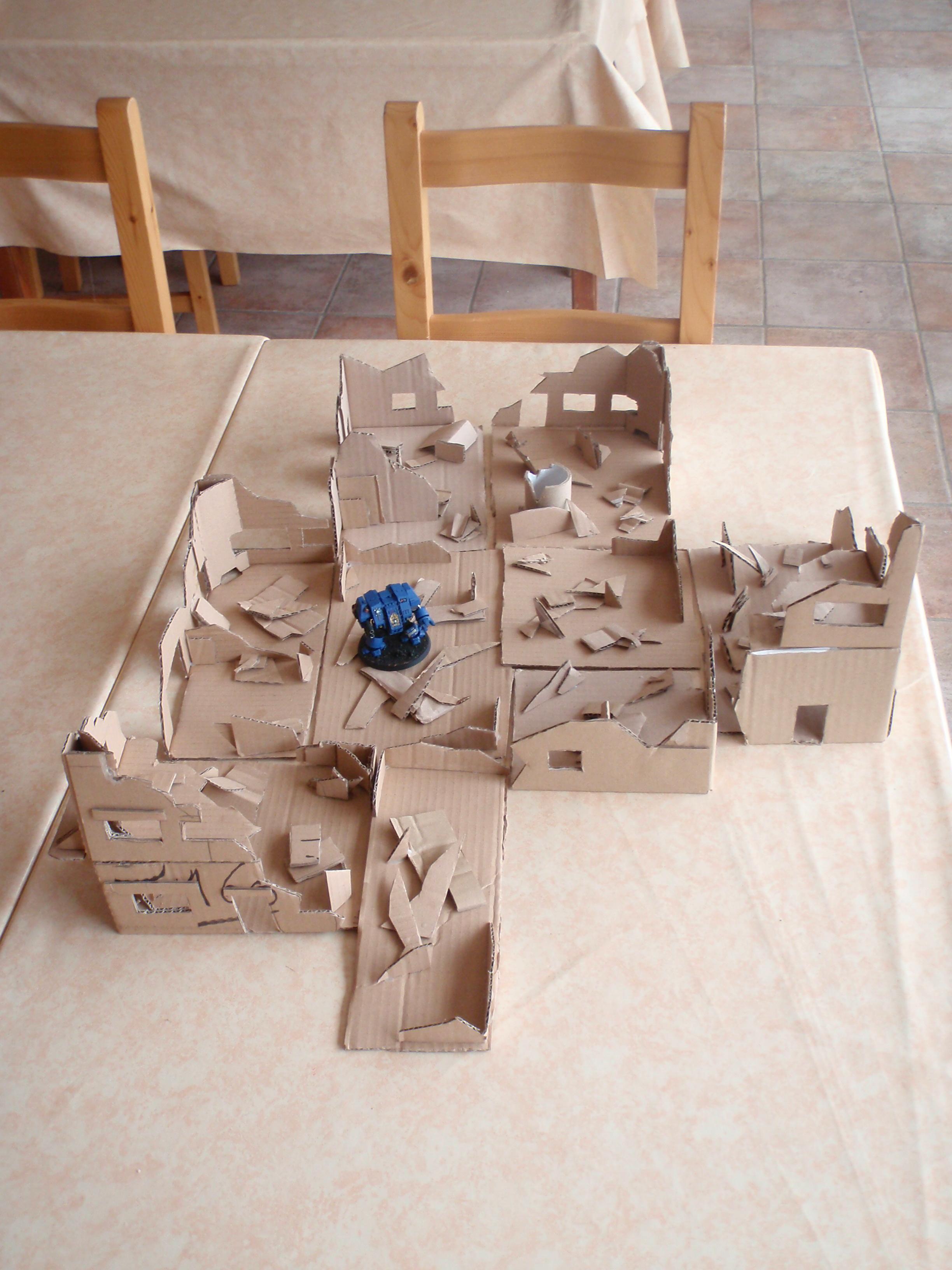 Cardboard, Cities Of Death, Game Table, Ruin, Terrain