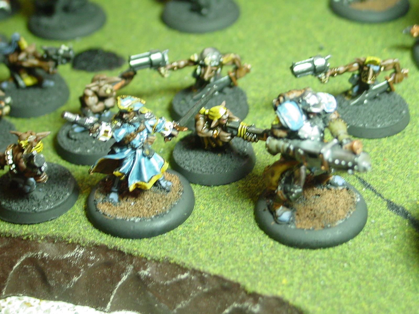 Warmachine, Cygnar, Arcane Tempest Gun Mage Unit Attachment, Captain Finn, Work in Progress