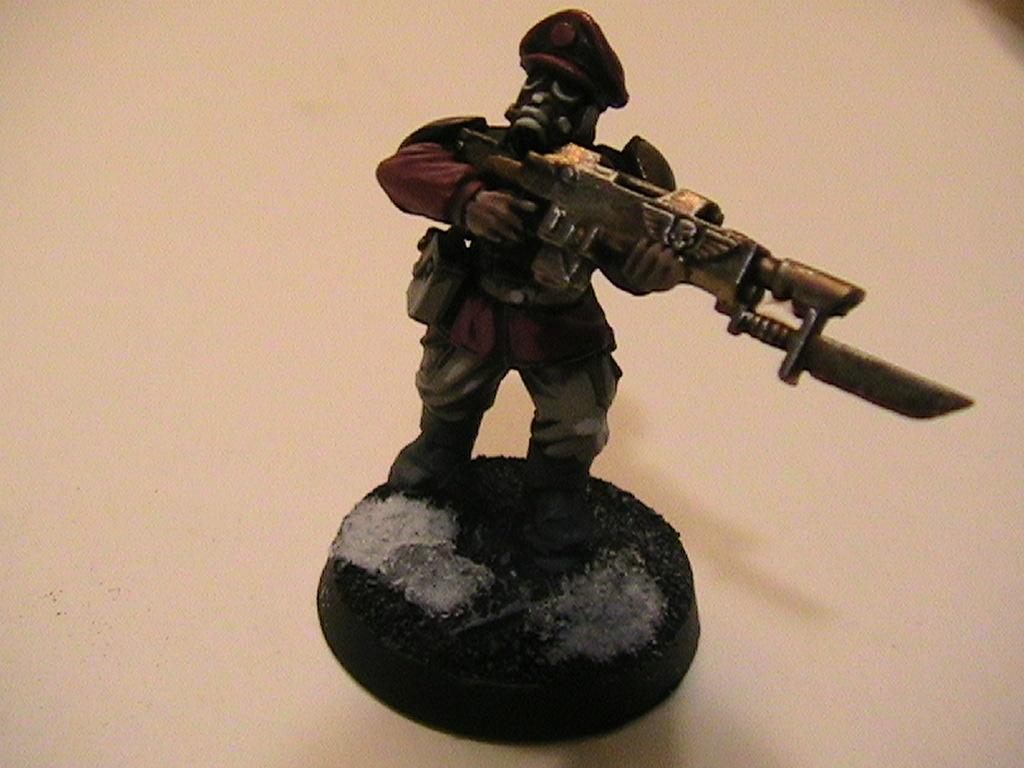 Gas Mask, Grey, Imperial Guard, Red, Snow