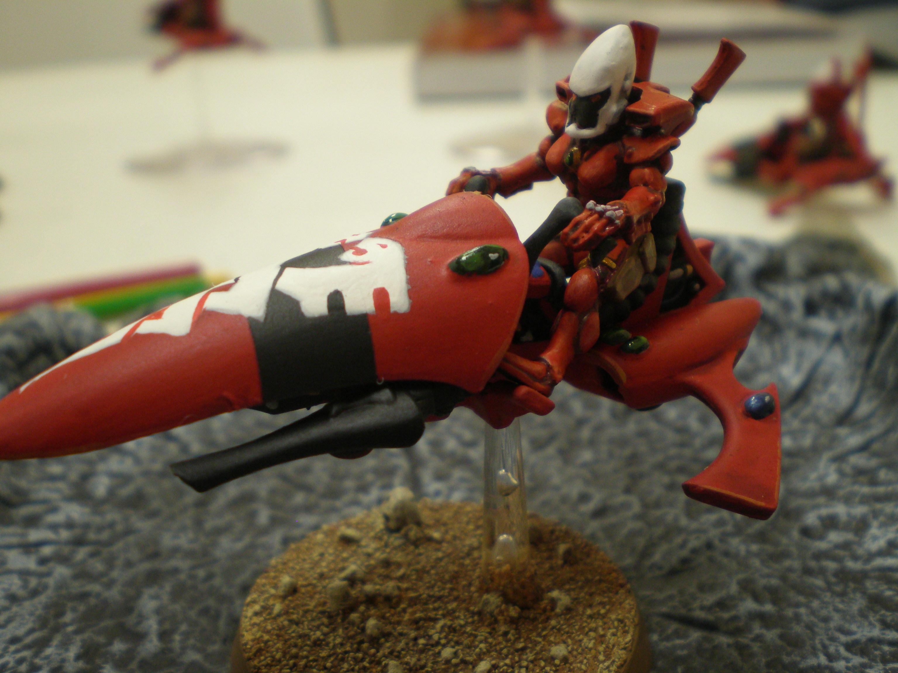 Aeldari, Eldar, Jetbike, Red, Saim-hann, Warhammer 40,000