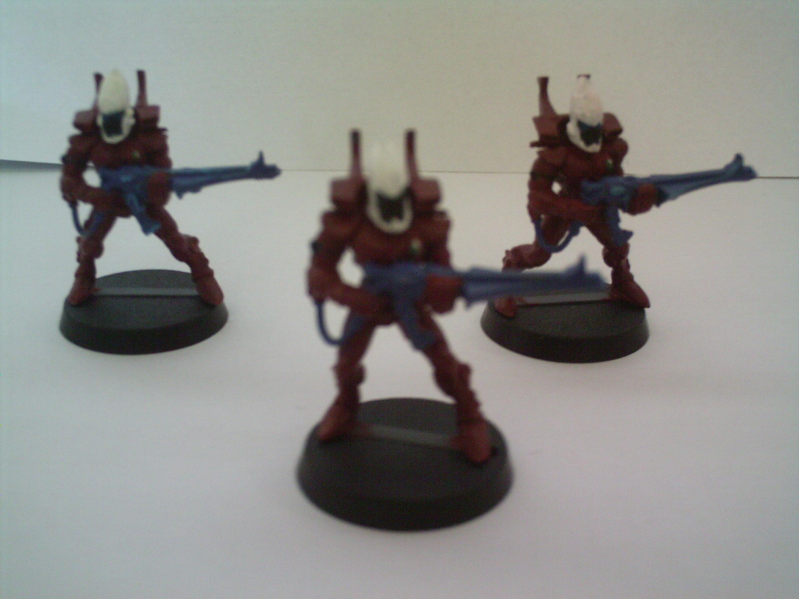 front view of the 3 painted 