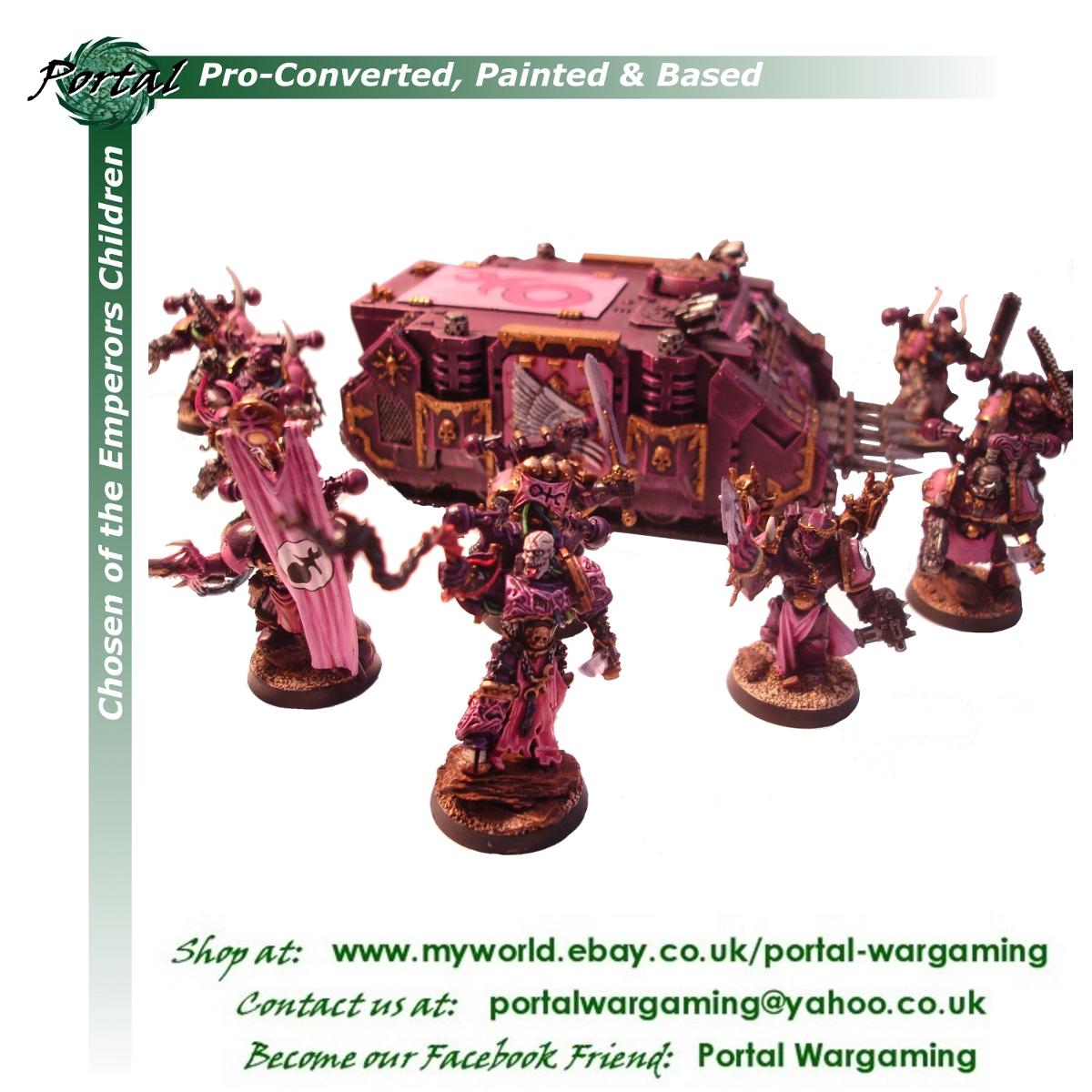 Chaos Space Marines, Emperor's Children, Pro-based, Pro-converted, Pro-painted, Warhammer 40,000