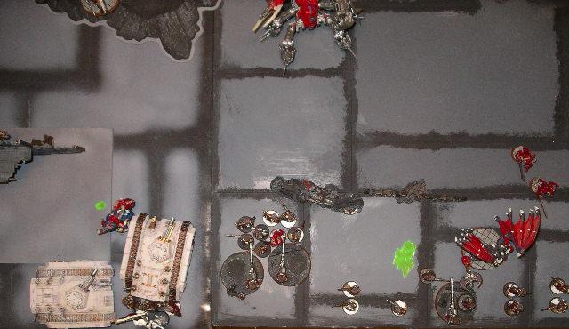 Battle Report, Chaos Daemons, Imperial Guard, Map, Overhead View, Warhammer 40,000