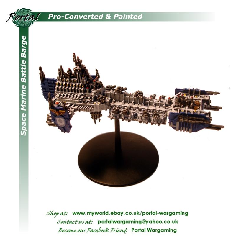 Battle Barge, Battlefleet Gothic, Pro-converted, Pro-painted, Space ...