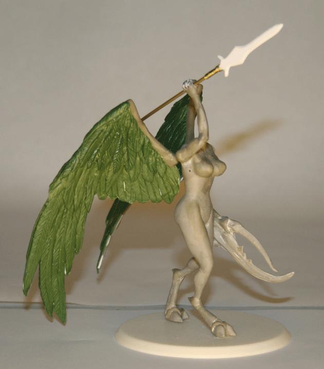 Claw, Daemons, Greenstuff, Harpy, Kneadatite, Slaanesh, Spear, Winged