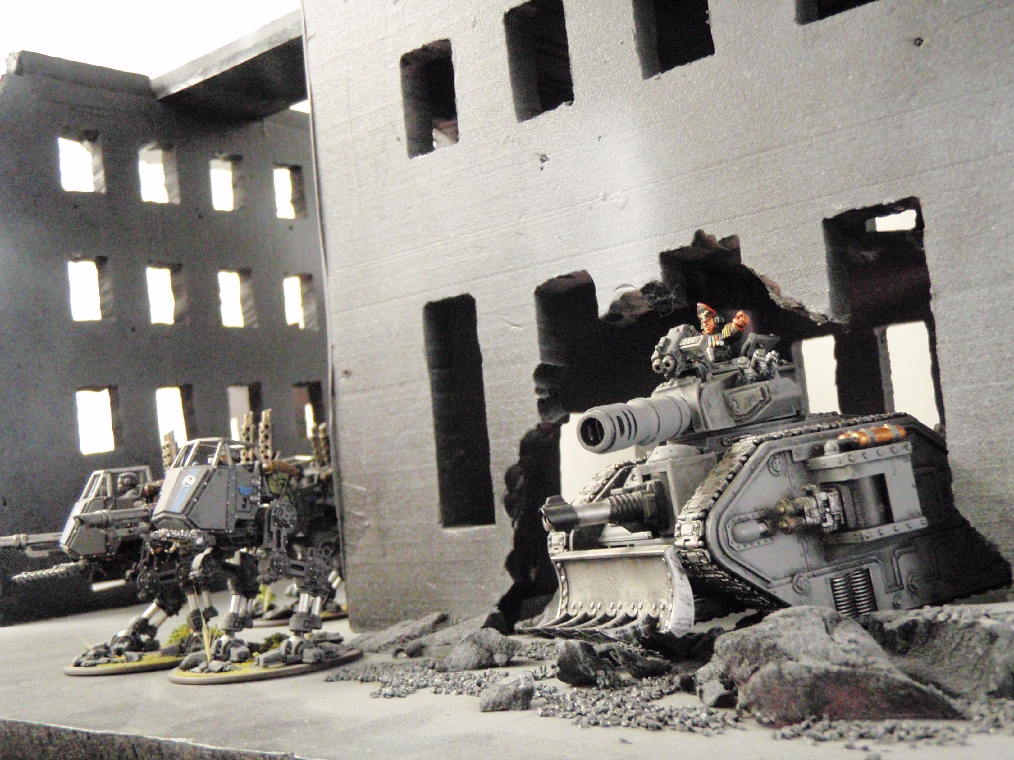 City, Imperial Guard, Leman Russ, Ruins, Sentinel, Terrain
