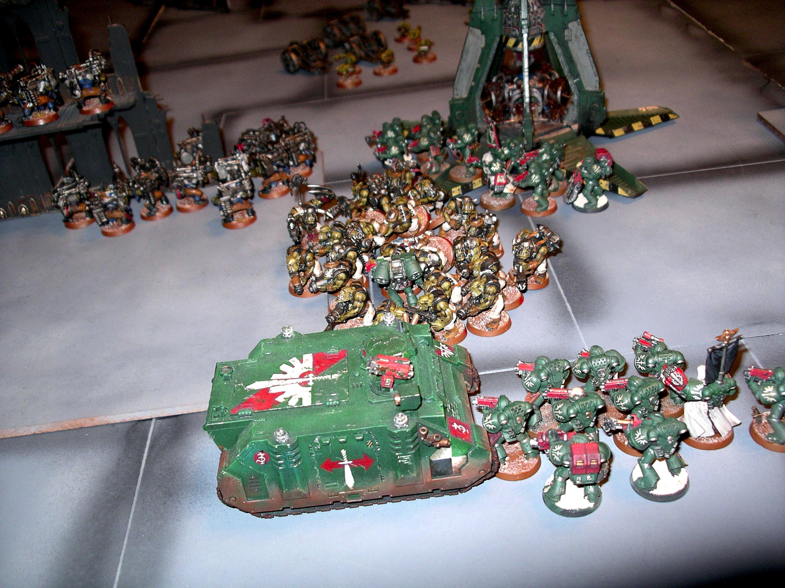 Battle Report, Dark Angels, Orks, Rhino