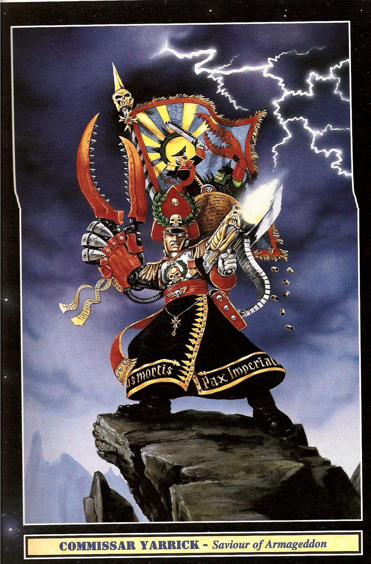 2nd Edition, Artwork, Commissar, Copyright Games Workshop, Imperial Guard, Retro Review, Yarrick