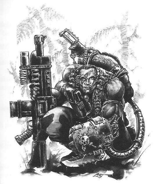2nd Edition, Artwork, Catachan, Copyright Games Workshop, Imperial Guard, Officer, Retro Review
