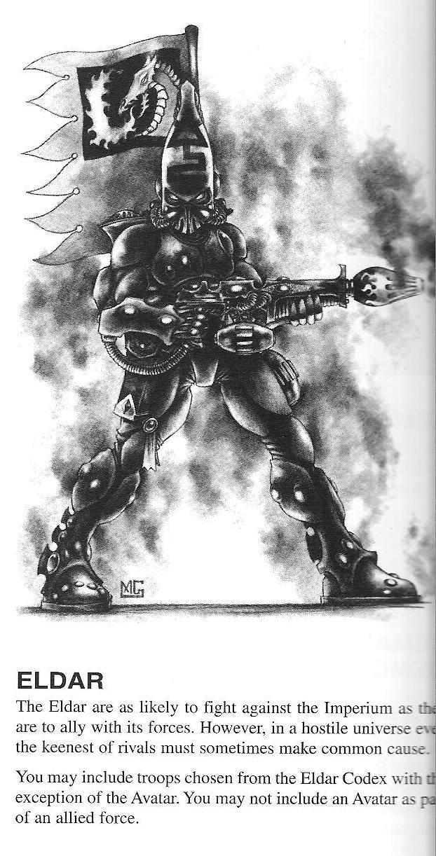 2nd Edition, Artwork, Copyright Games Workshop, Eldar, Fire Dragon, Imperial Guard, Retro Review