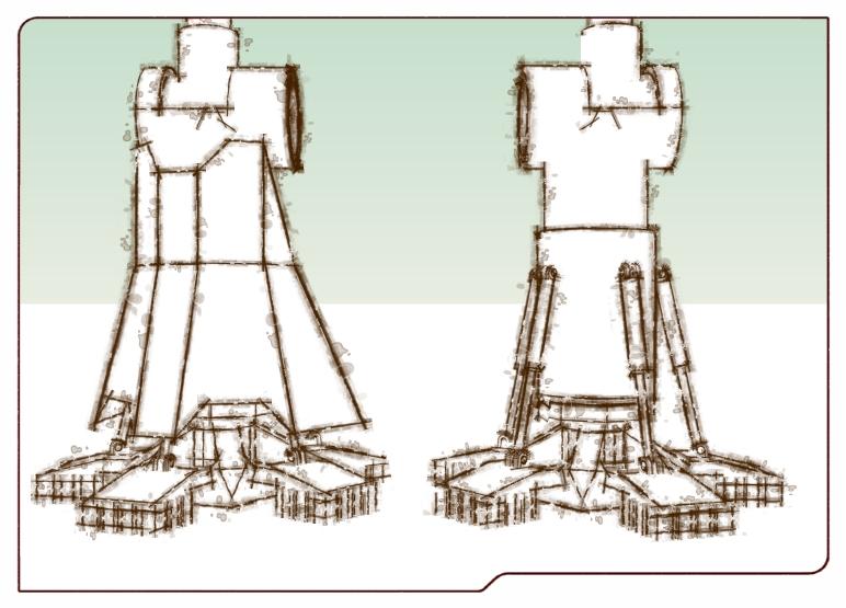 Legs, Pvc, Reaver, Reaver Greave Concept Sketch