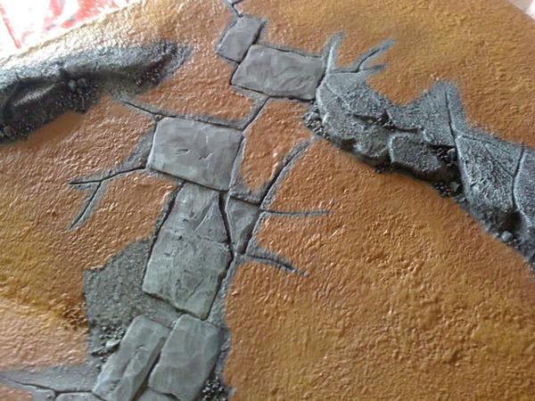 Flock, Rob, Terrain, RoB - Rocks Drybrushed light grey