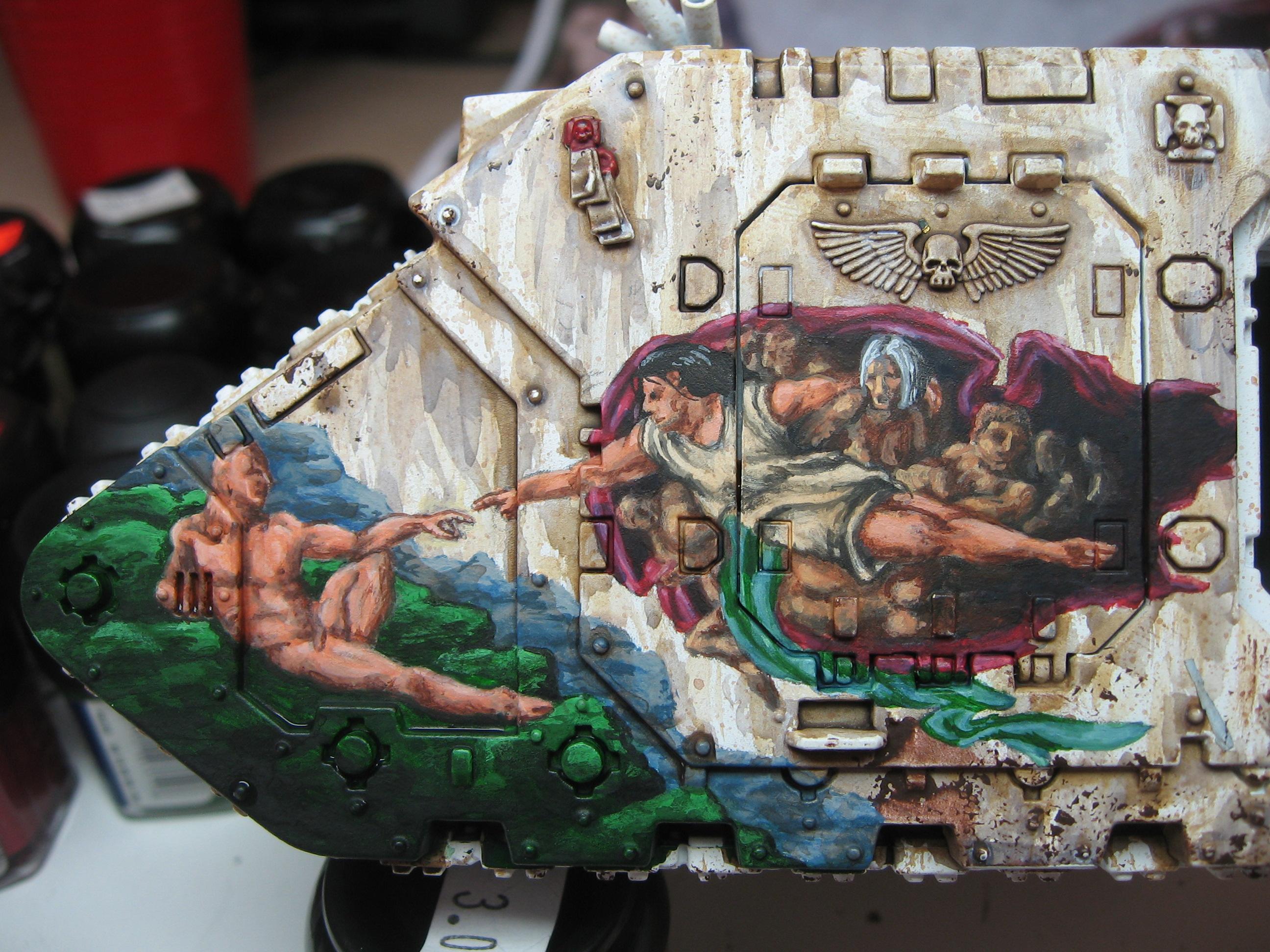 Artwork, Freehand, Land Raider, Space Marines, Warhammer 40,000