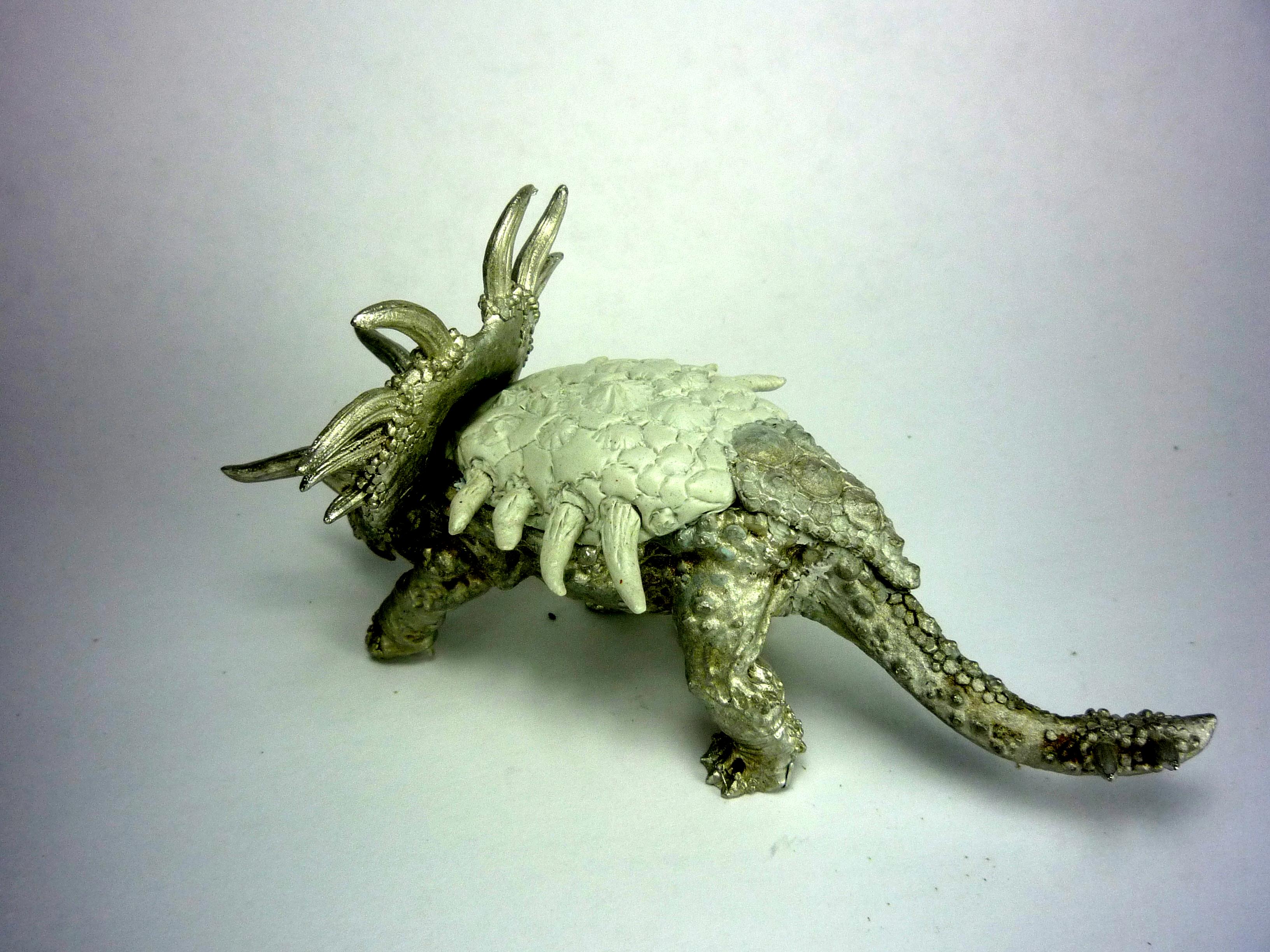 Lizardmen, Stegadon, Stegadon Sculpt WIP left side