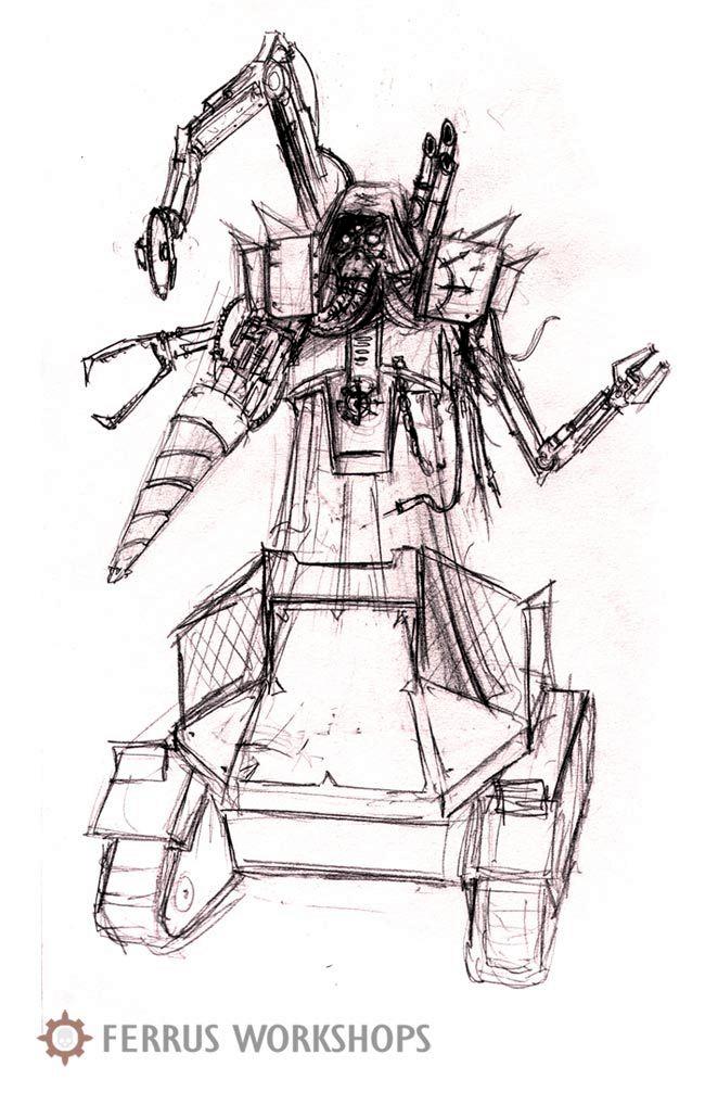 Adeptus Mechanicus, Chaos, Servitors, Tech Priest