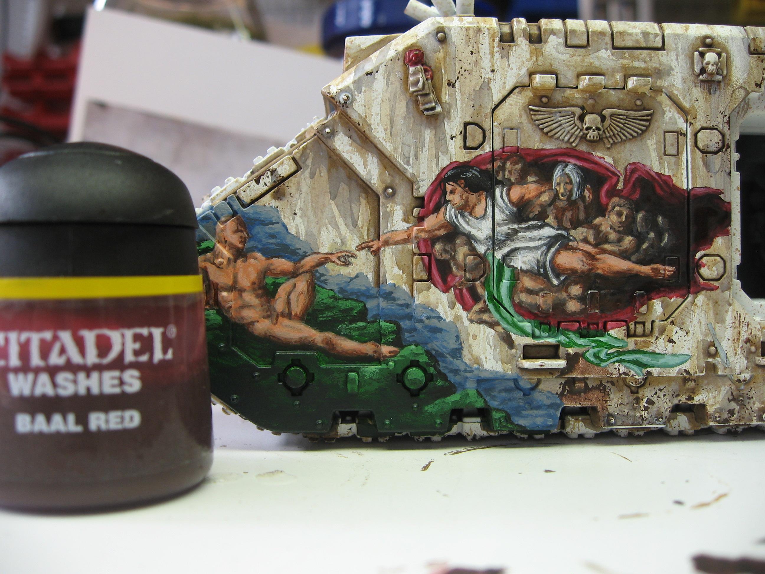Freehand, Imperial Artwork, Space Marine Land Raider, Warhammer 40,000