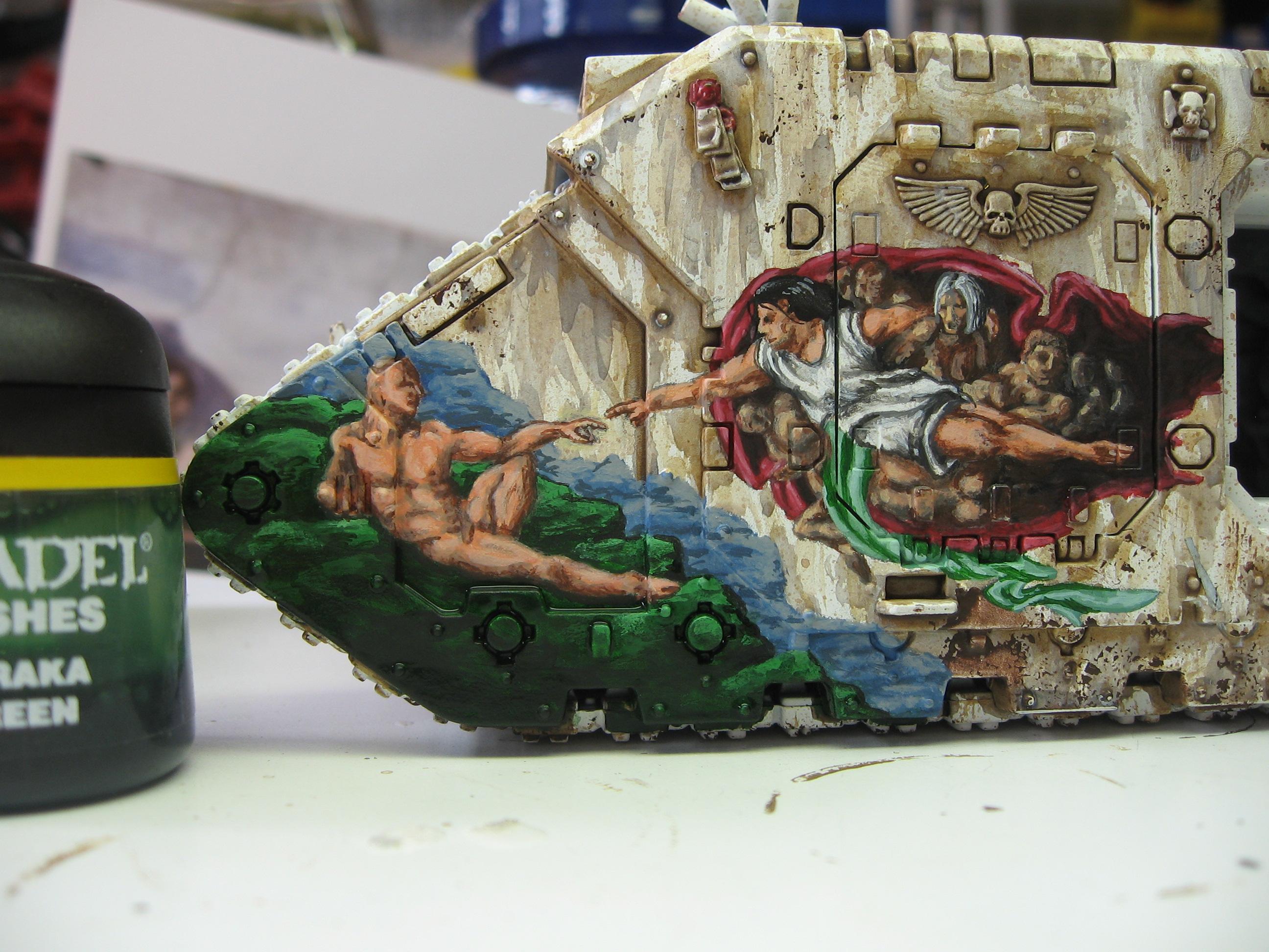 Freehand, Land Raider, Mural, Space, Space Marines, Warhammer 40,000