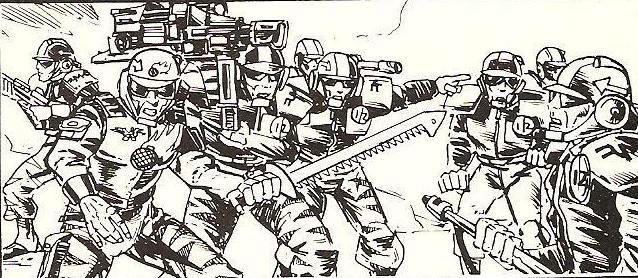 Artwork, Copyright Games Workshop, Imperial Guard, Retro Review, Rogue Trader, White Dwarf