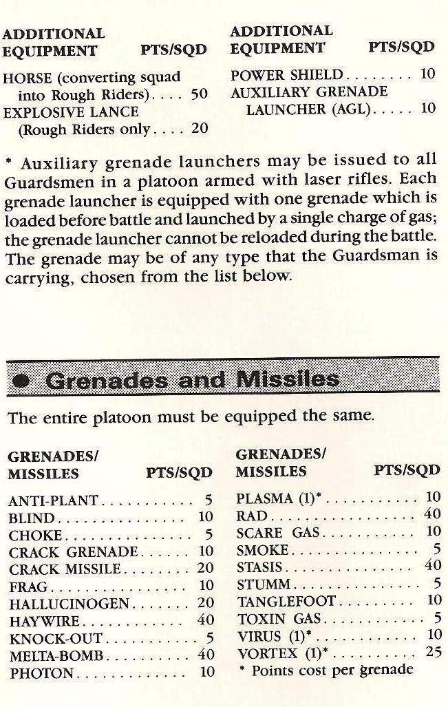 Artwork, Cheese, Copyright Games Workshop, Imperial Guard, Retro Review, Rogue Trader, Vortex Grenade, White Dwarf