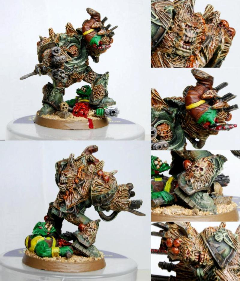 Chaos, Chaos Space Marines, Conversion, Death Guard, Duel, Greenstuffing, Nurgle, Nurgle Obliterator Converted, Obliterators, Orks, Prince, Work In Progress