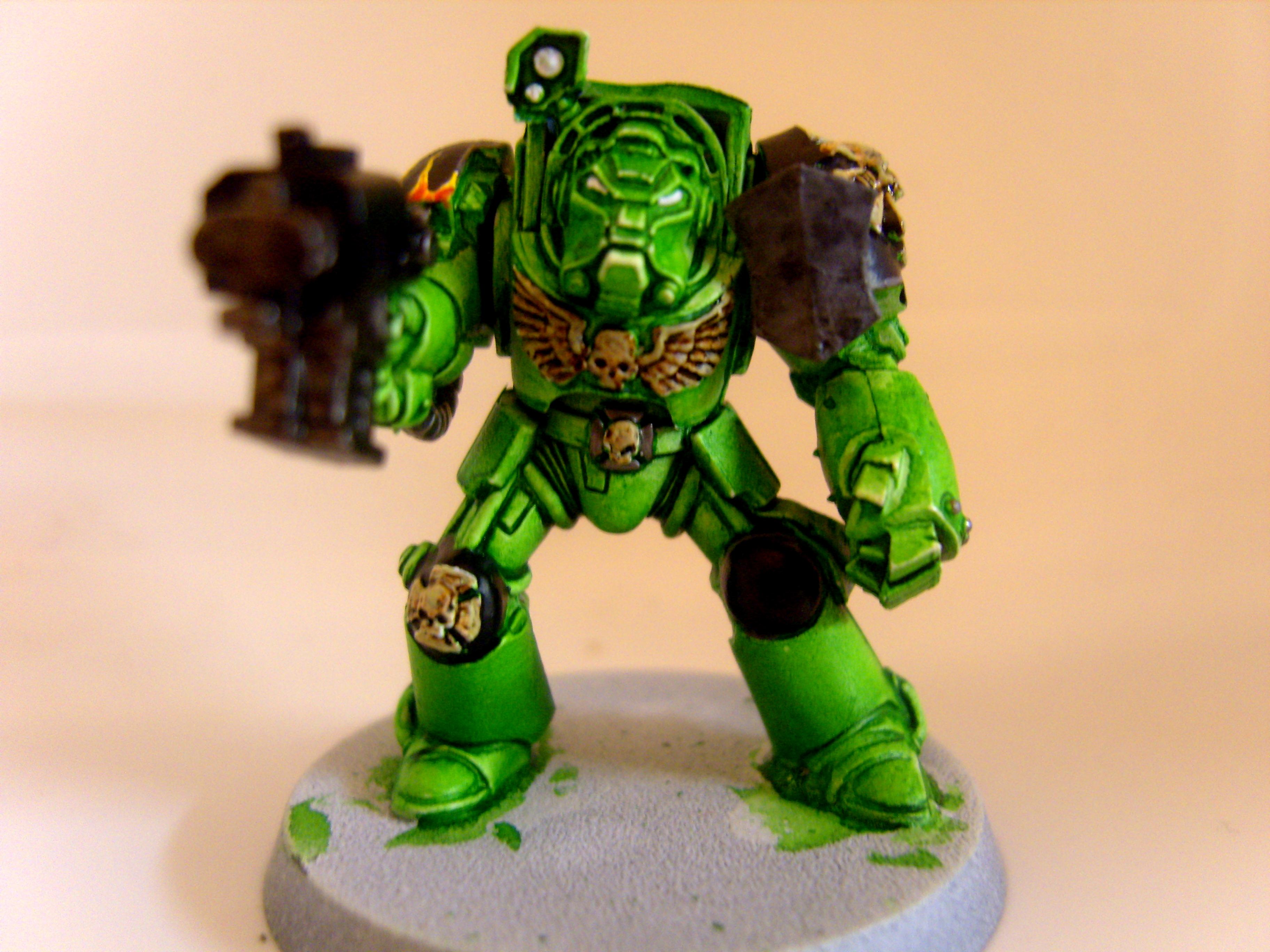 Salamanders, Space Marines, Terminator Armor, Test Model