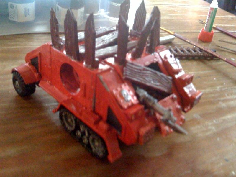Orks, Trukk, From the side you can maybe see my pathetic attempt at weathering. I'm just not very good at that