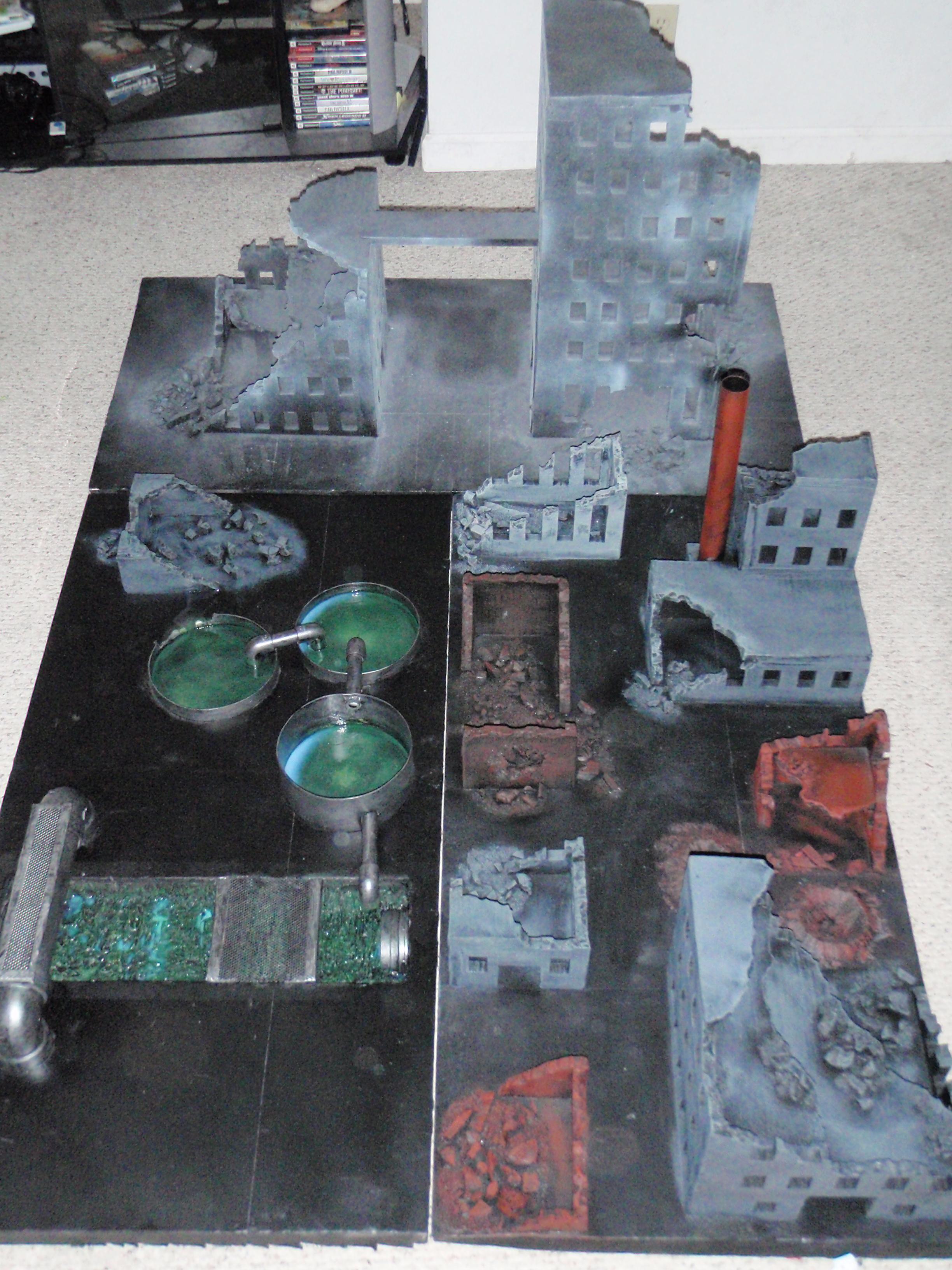 Chemicals, City, Factory, Ruins