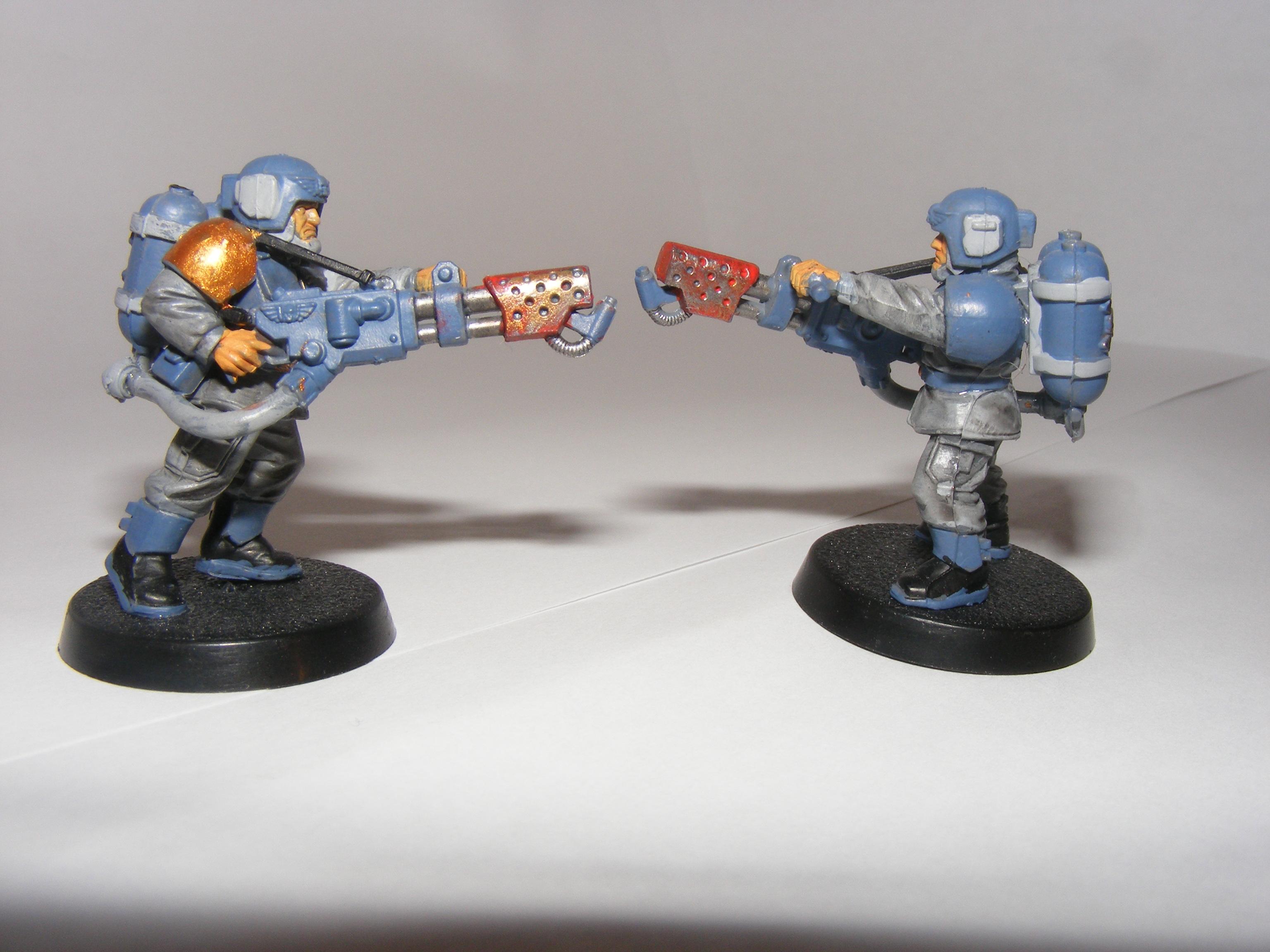 Cadians, Flamer, Guard, Imperial Guard, Police, Project, Warhammer 40,000, Work In Progress