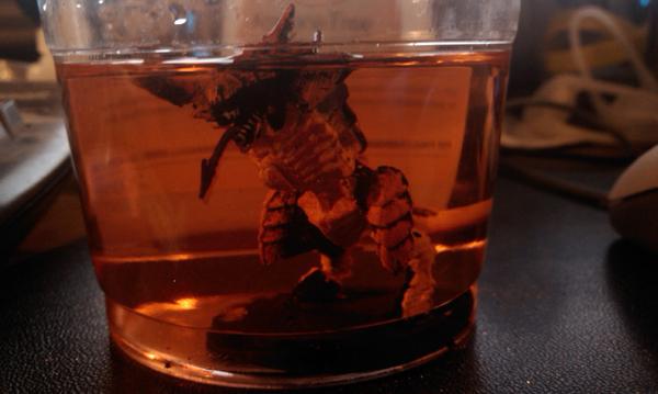 Tyranid In A Glass Of Liquid