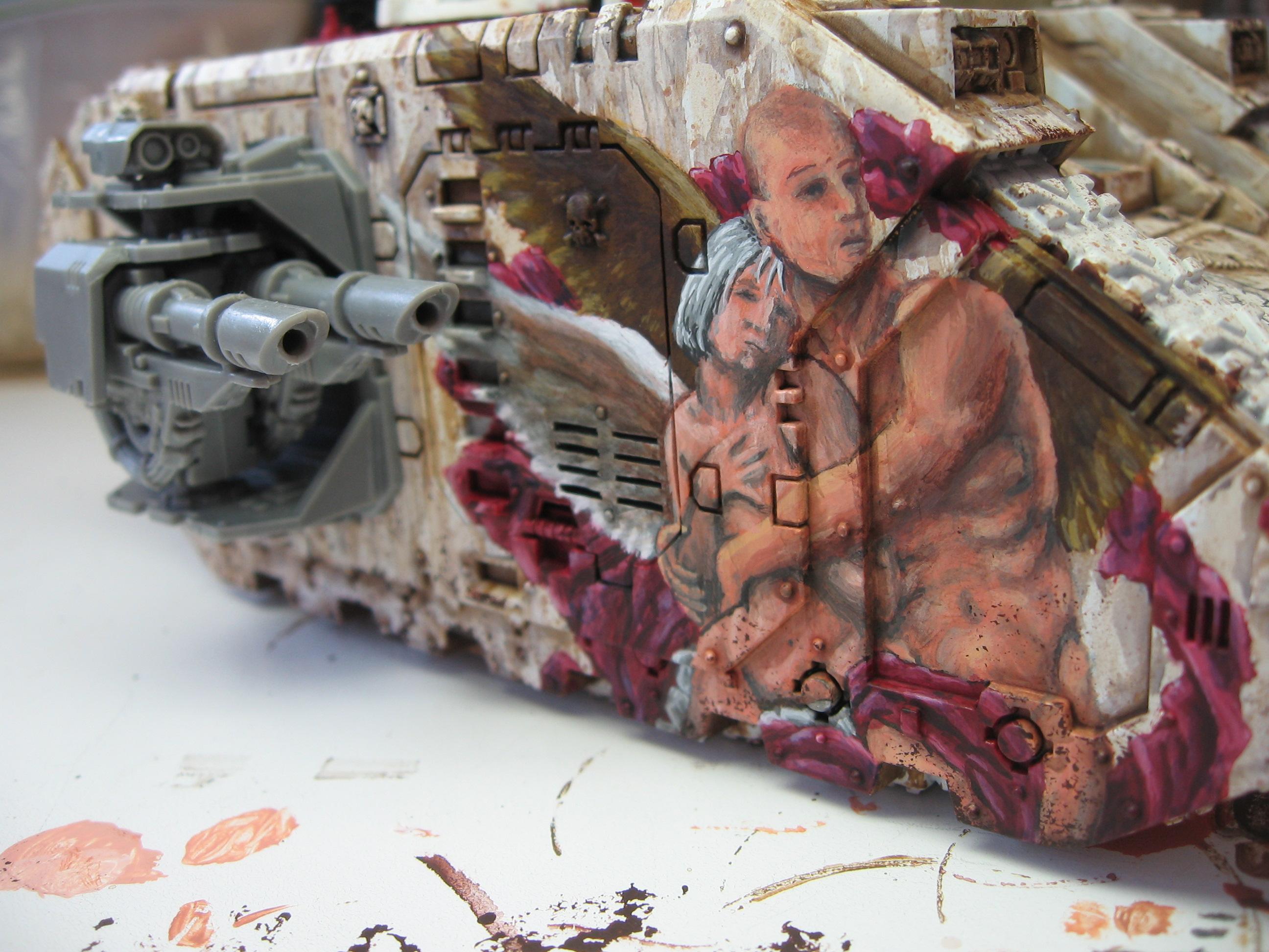 Freehand, Heavy Support, Land Raider, Space Marines, Tank, Warhammer 40,000, Work In Progress