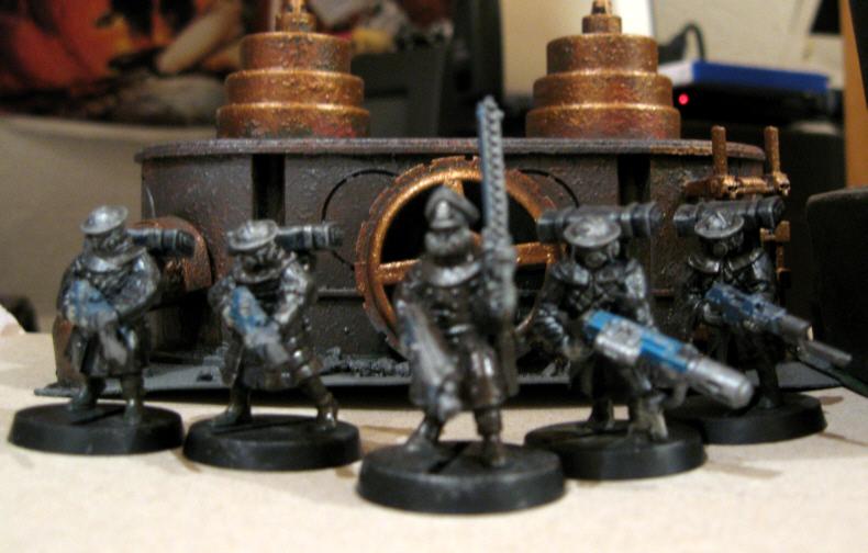 Bretonnians, Gas Mask, Imperial Guard, Men At Arms, Warzone