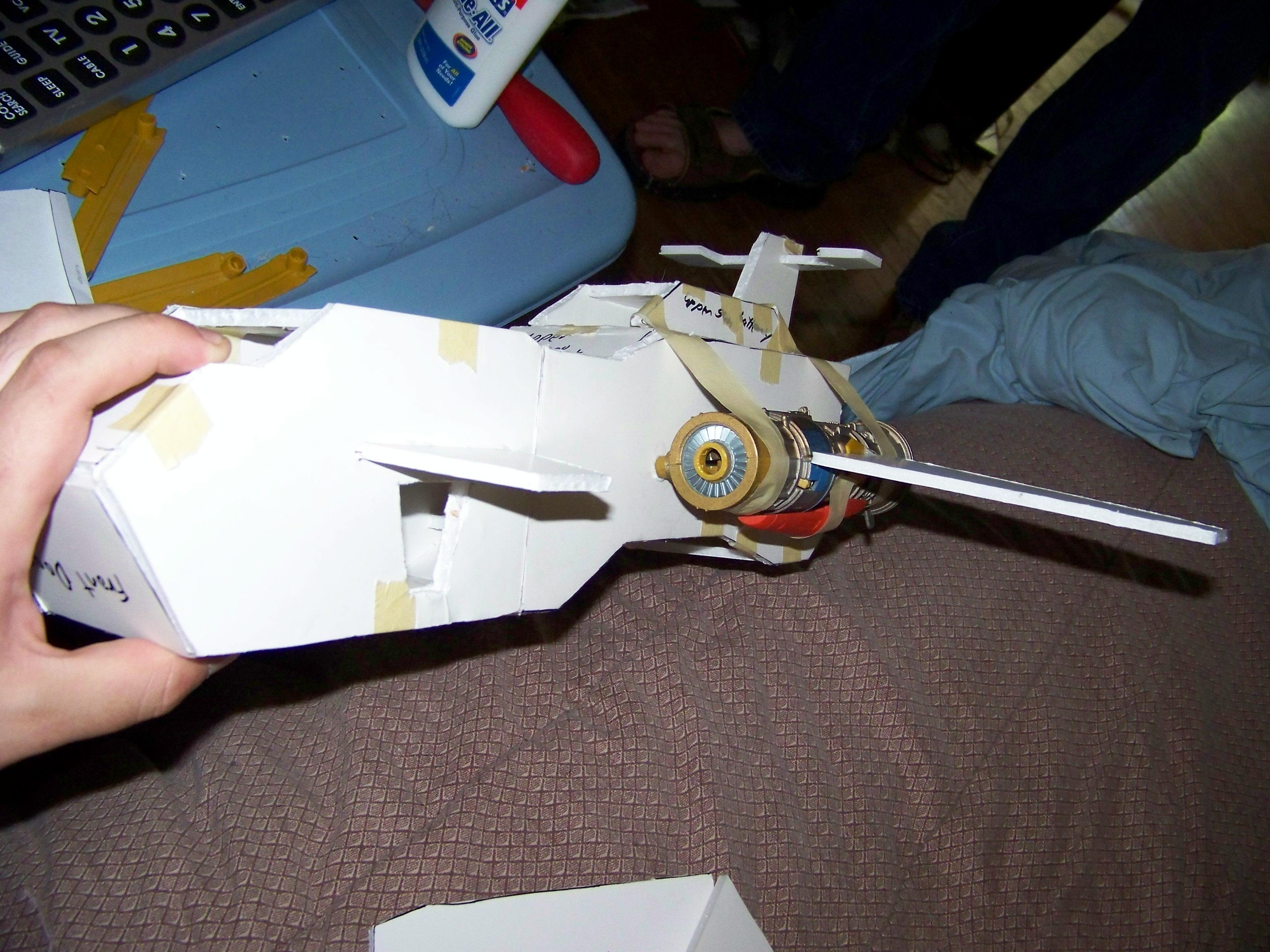 Wing attached to hull