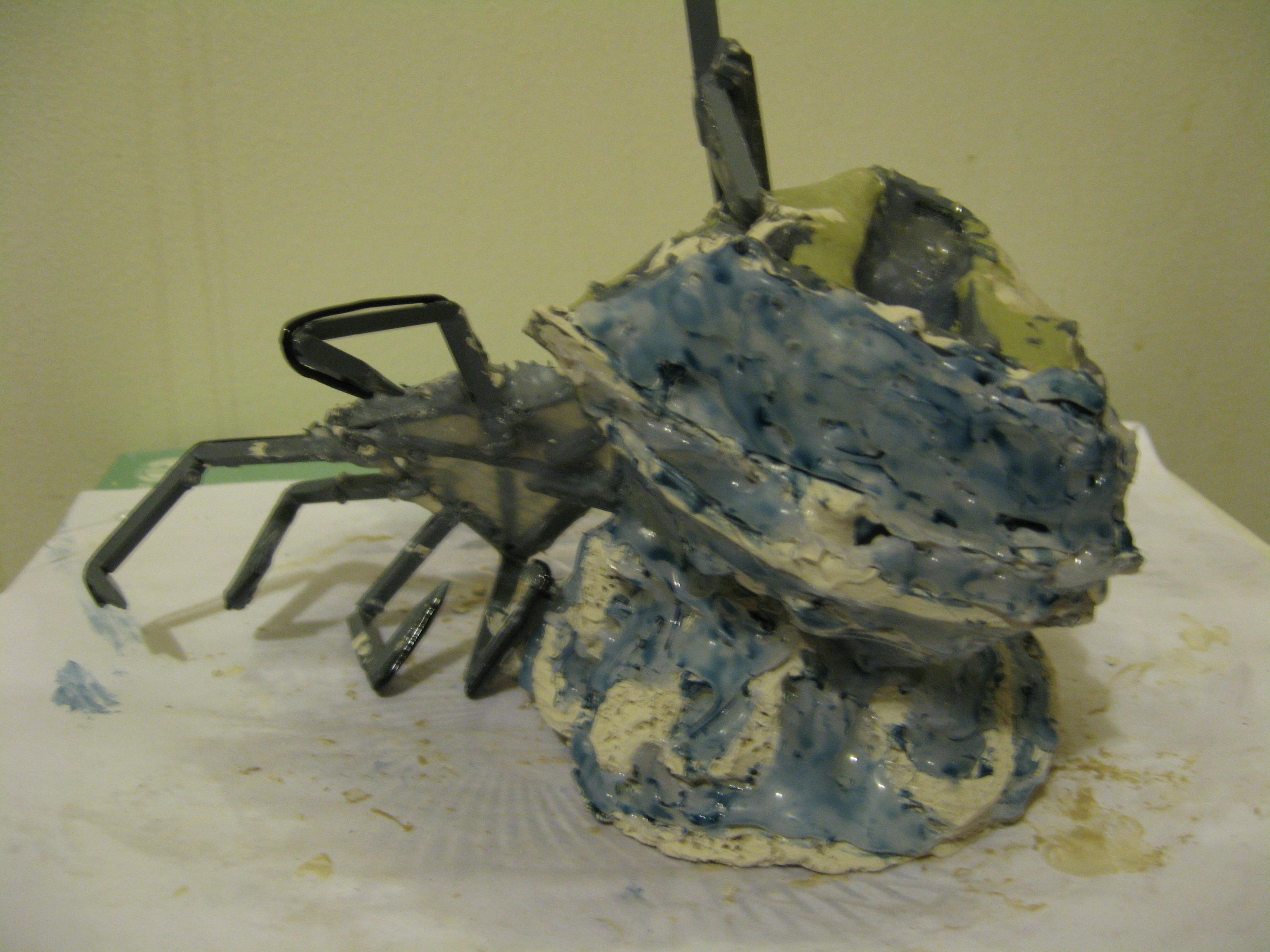 Daemons, Testing blue wash on the glue