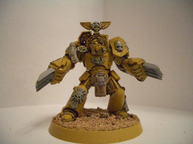 Imperial Fists, Space Marines, Terminator Armor, Warhammer 40,000, Work In Progress, Yellow Space Marines