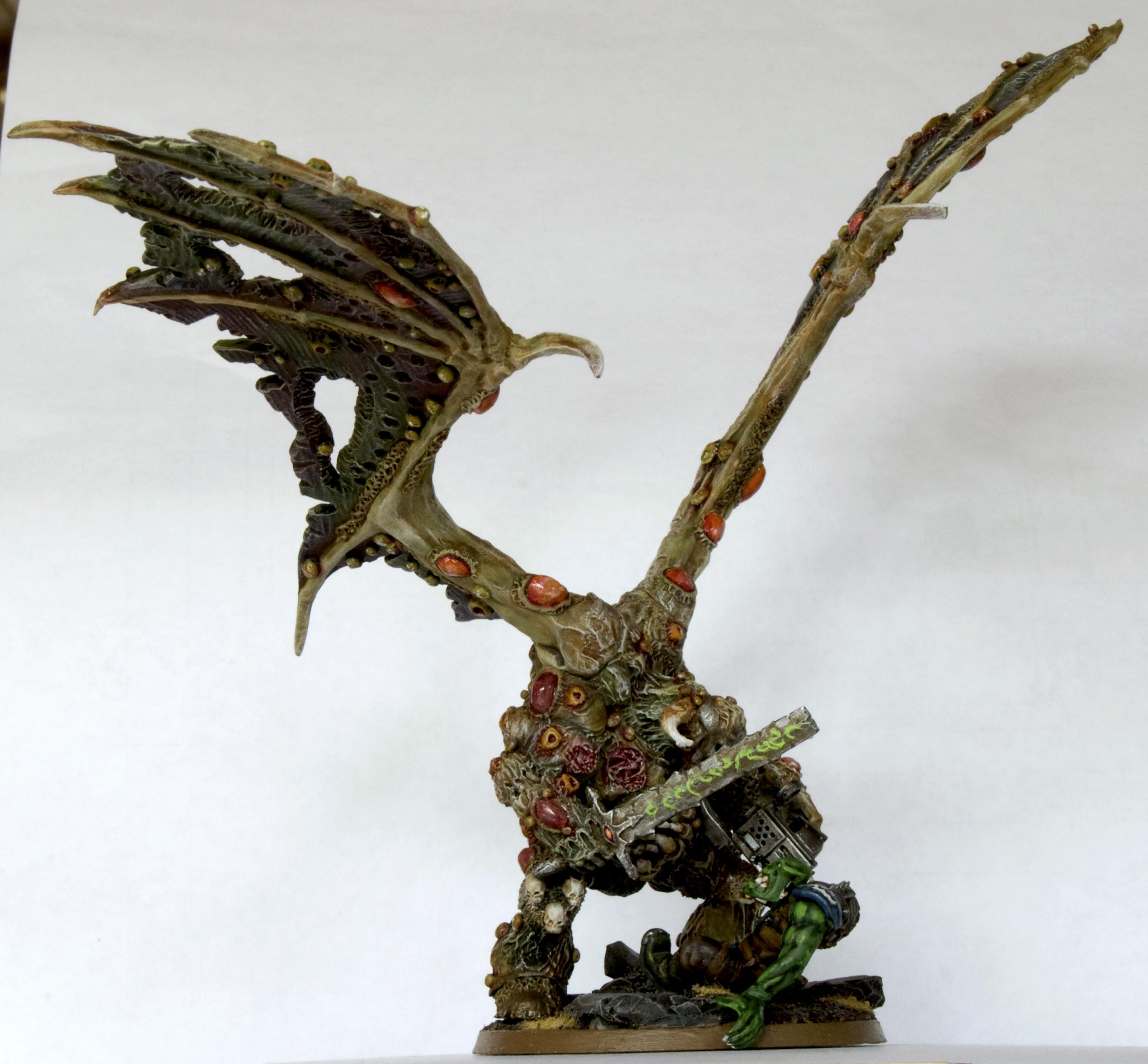 Chaos, Chaos Space Marines, Conversion, Converted Nurgle Demon Prince, Daemon Prince, Daemons, Death Guard, Demon Prince Nurgle Converted, Duel, Nurgle, Plague Marines, Prince, Winged