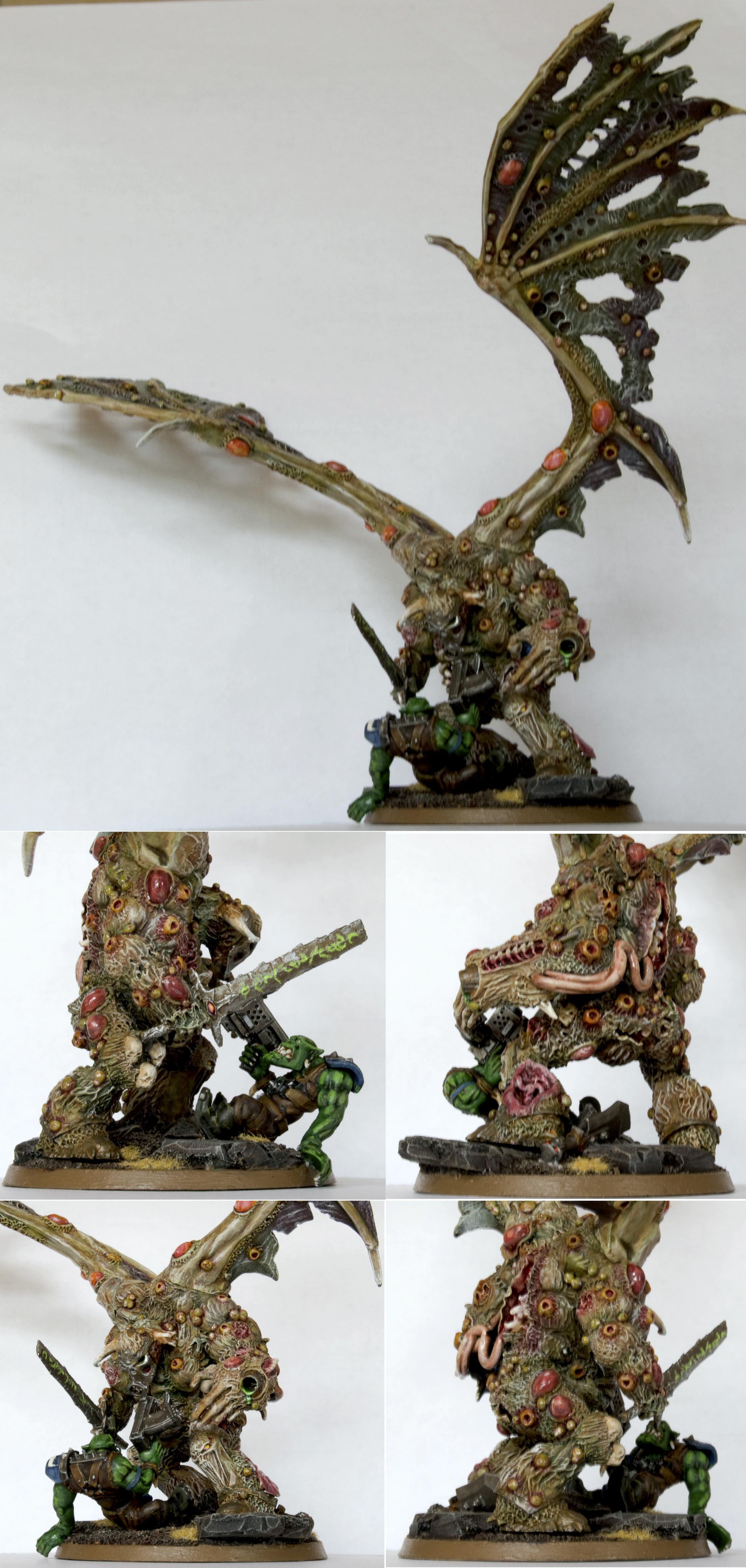 Chaos, Chaos Space Marines, Conversion, Daemon Prince, Daemon Prince. Death Guard, Daemons, Death Guard, Duel, Nurgle, Orks, Plague Marines, Prince, Winged