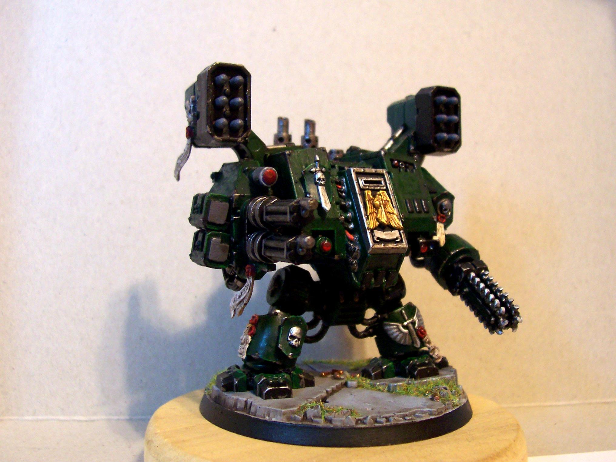 Assault Cannon, Chainfist, Conversion, Dark Angels, Dreadnought, Missile Launcher, Space Marines