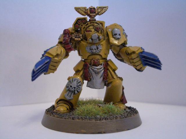 Imperal Fists, Imperial Fists, Space Marines, Terminator Armor, Warhammer 40,000, Work In Progress, Yellow Space Marines