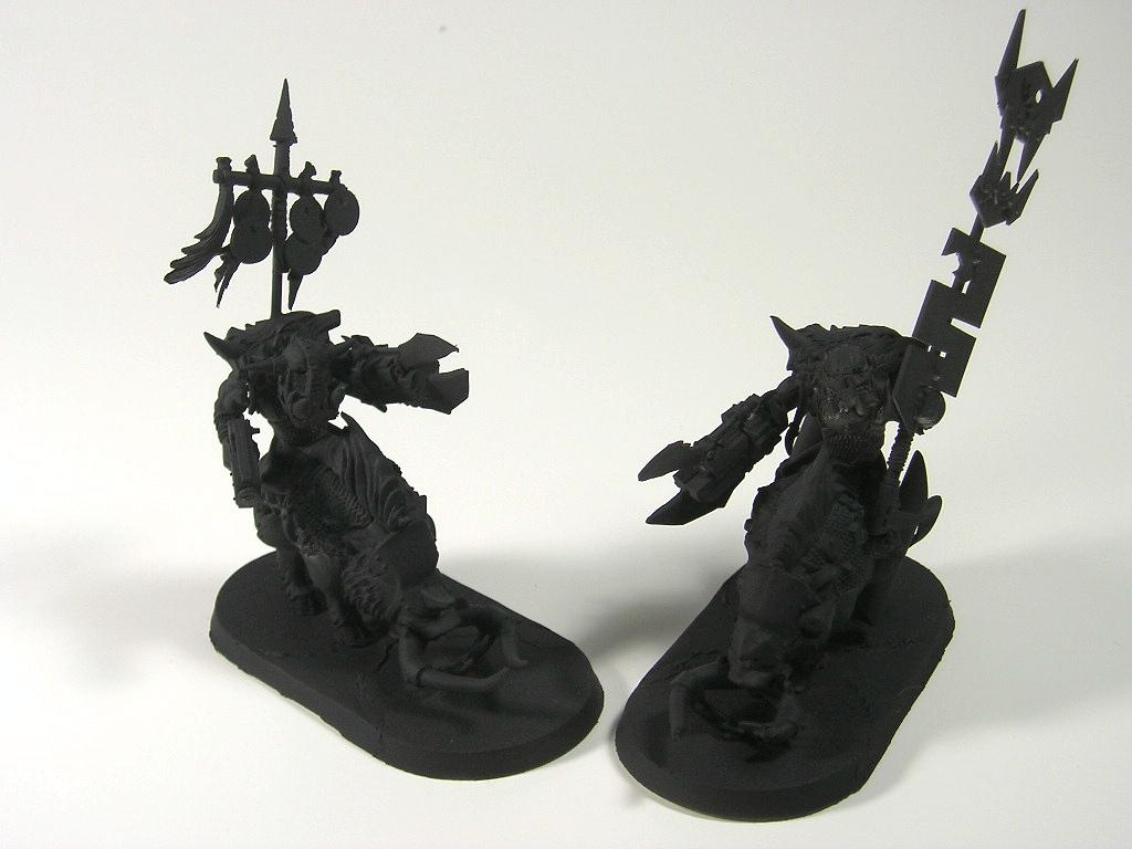 Bosspole and Waaagh Banner Nob Bikers