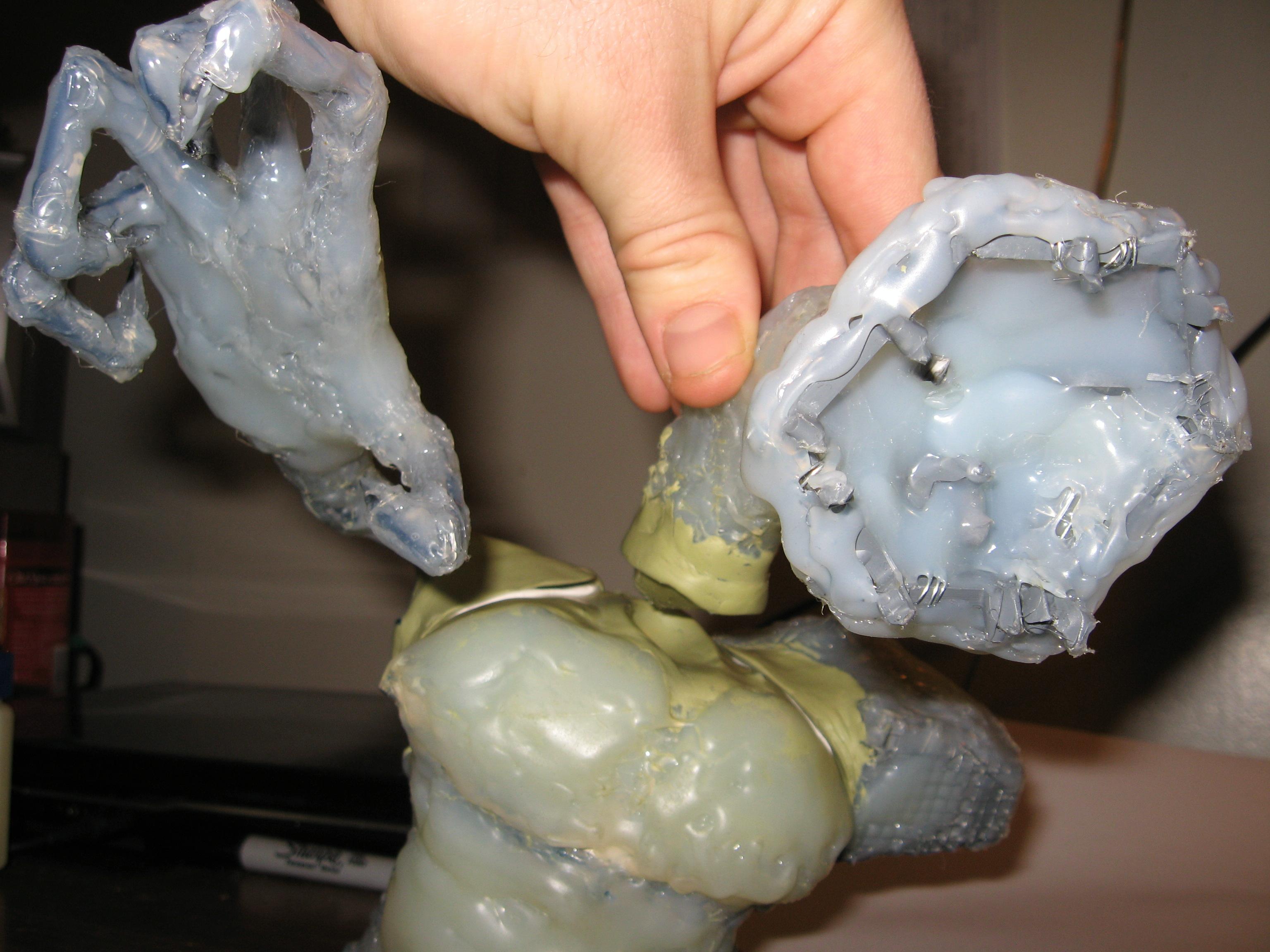 Milliput is still drying for the neck socket