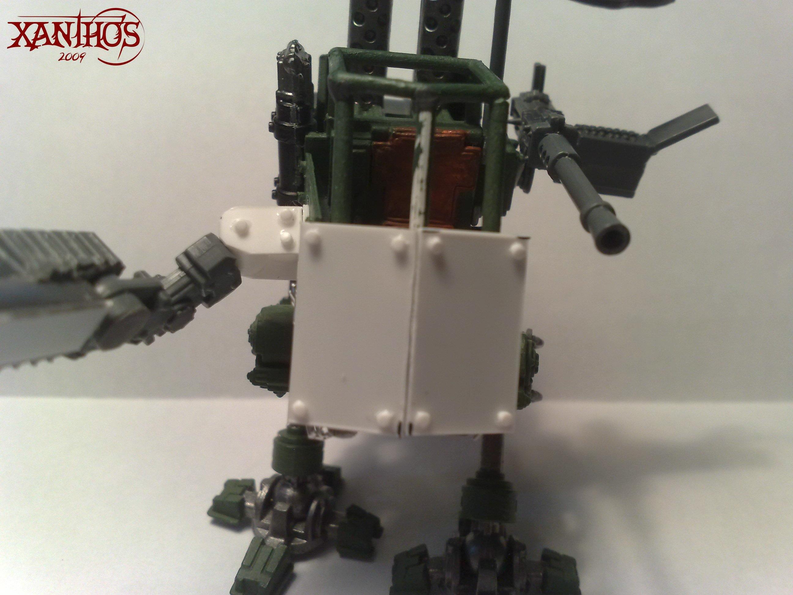 Frontal shot, with the adhoc armor plates