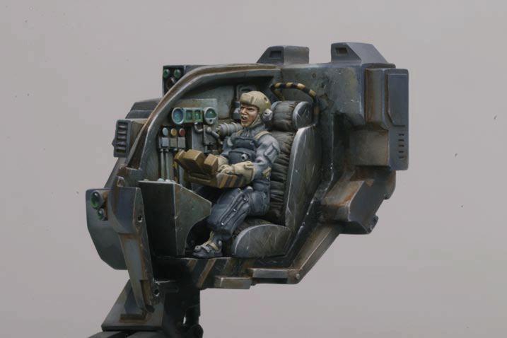 AT-43, Cross Section, Pilot, Vehicle Interior, Weathered