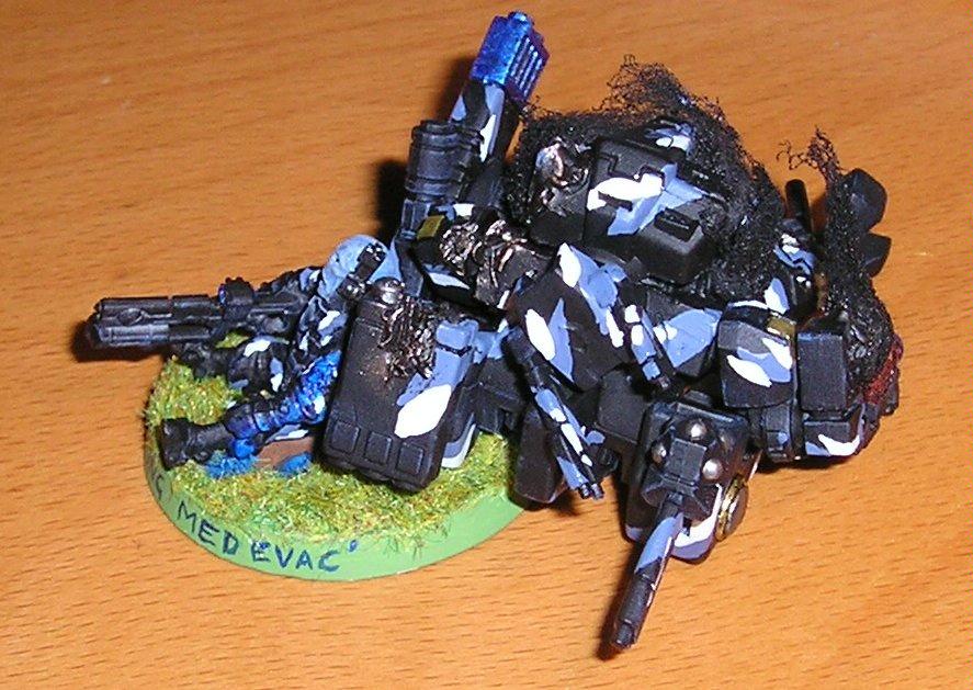 Battlesuit, Casualty, Crisis Battlesuit, Damage, Medevac, Objective Marker, Tau