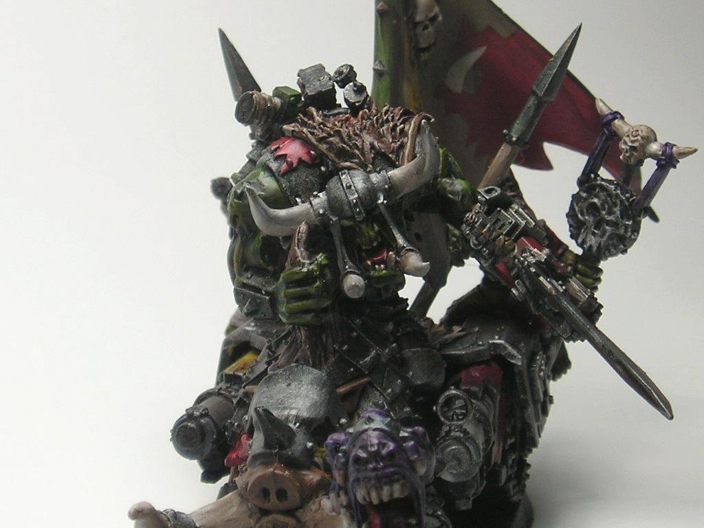 Snakebite Warboss on Cyboar10
