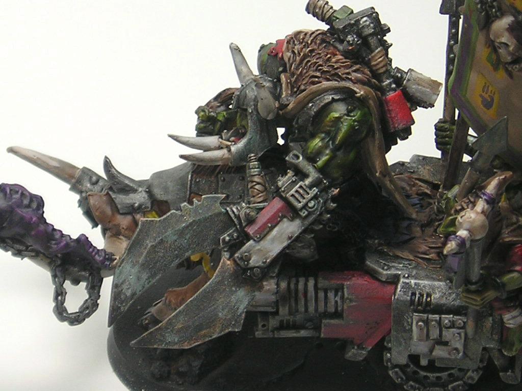 Snakebite Warboss on Cyboar13