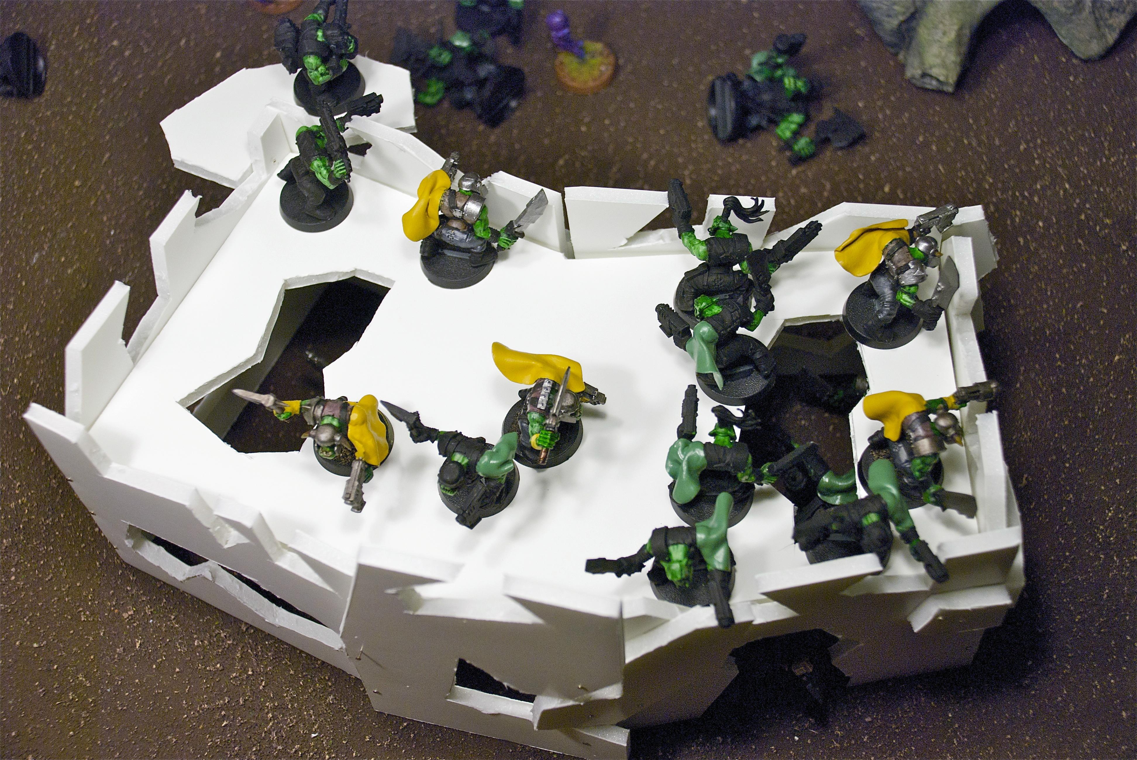 Buildings, Orks, Terrain, Warhammer 40,000, Work In Progress