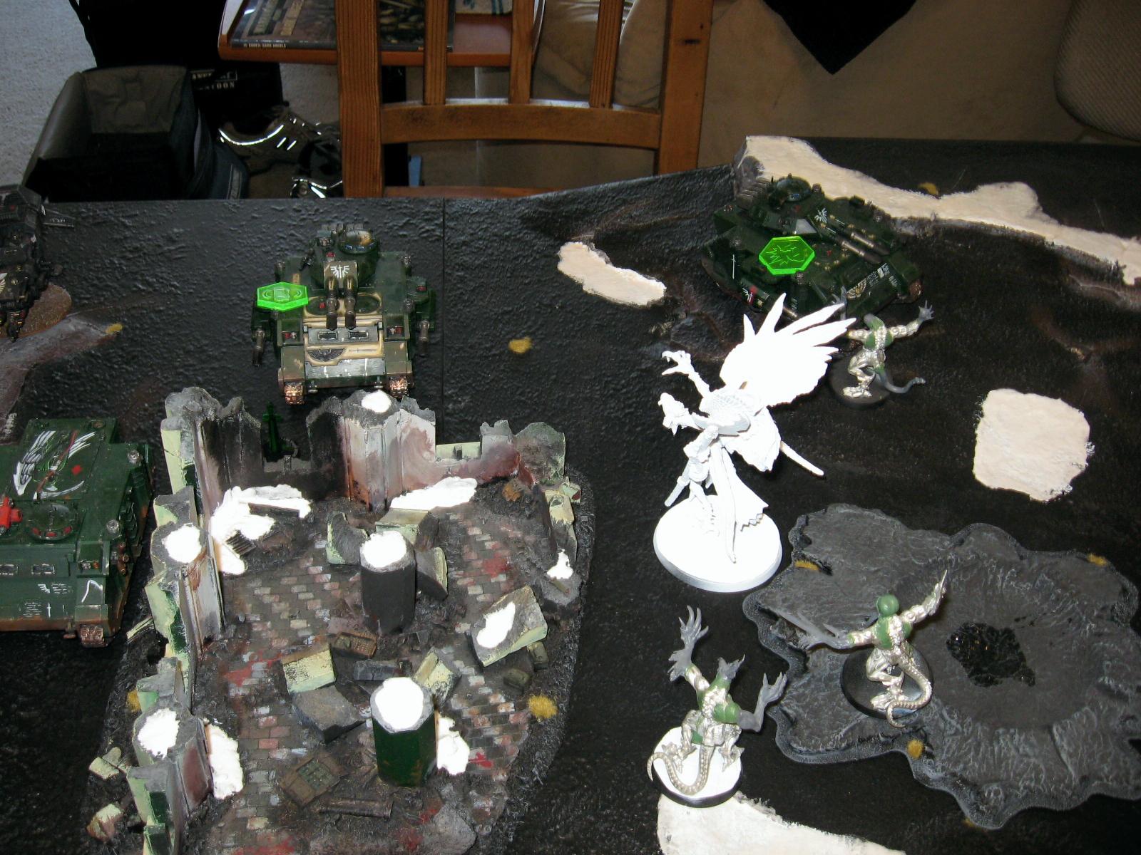 Battle Report, Daemons, Dark Angels, Tzeentch, Warhammer 40,000