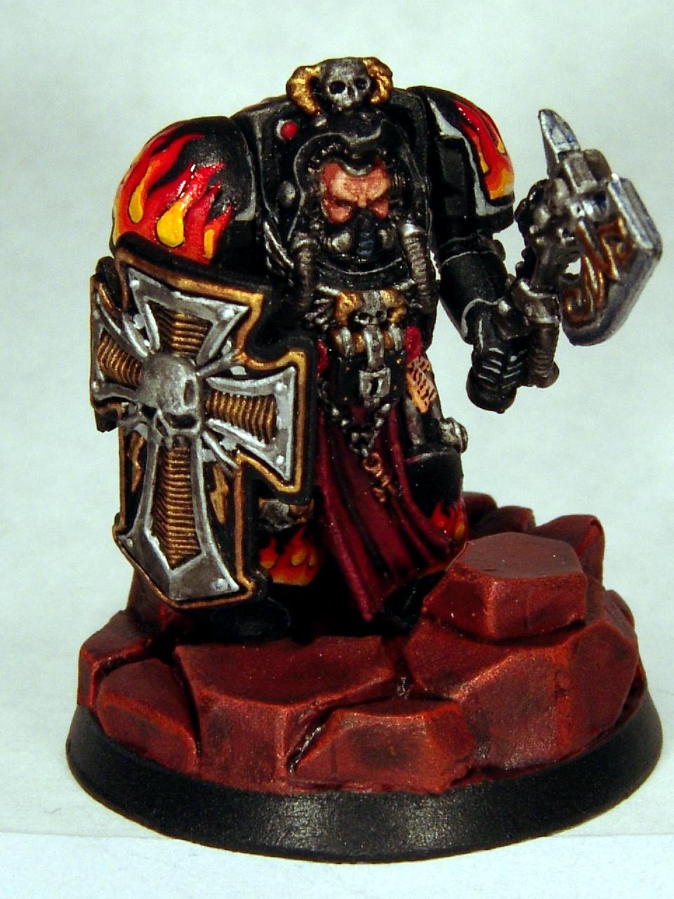 Custom, Flames, Infernus, Librarian, Rocks, Space Marines, Stormshield, Terminator Armor, Warhammer 40,000
