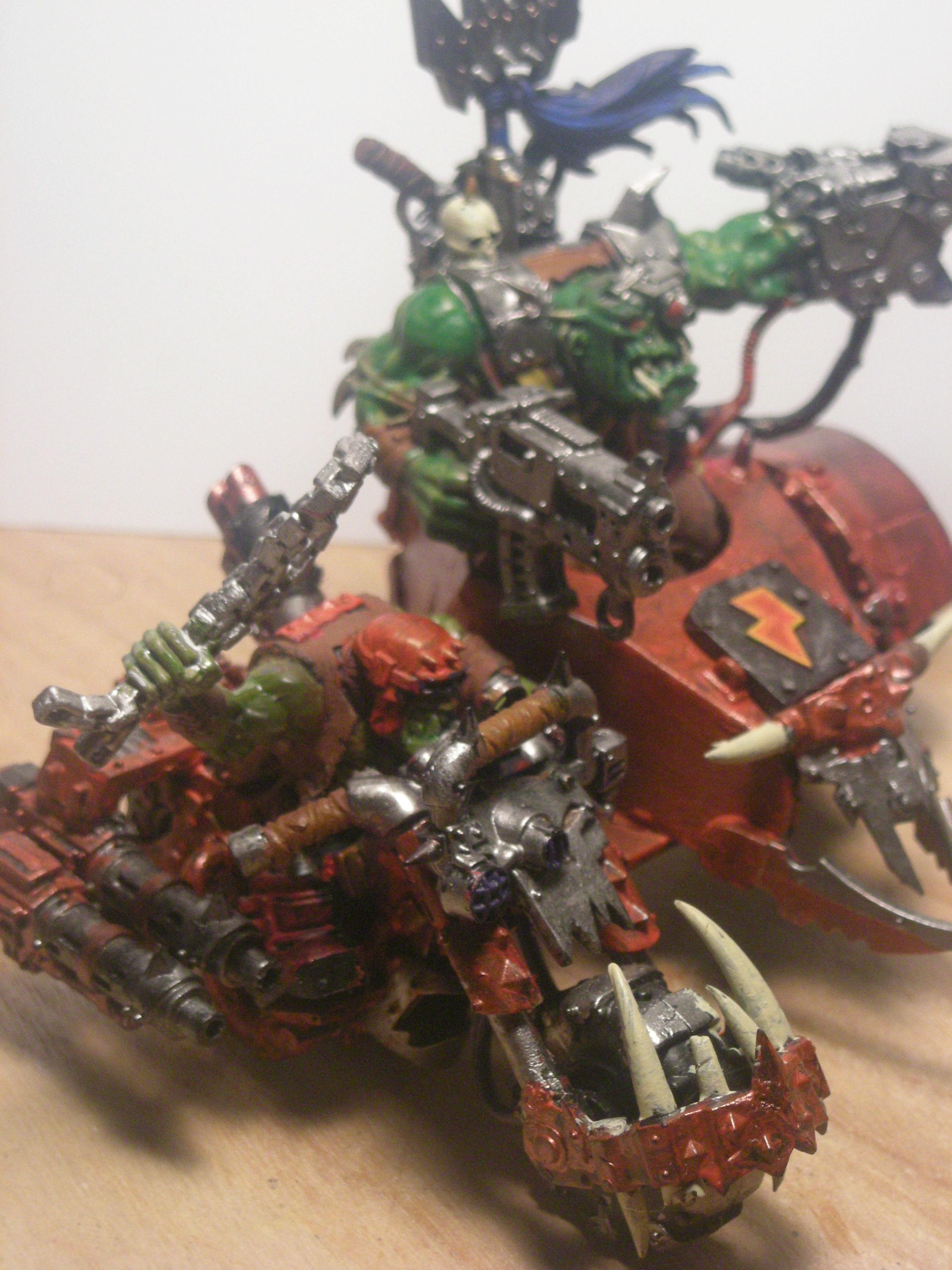 Bike, Orks, Warboss, Here is another pic of the warboss form the side with a better view of the driver. 
